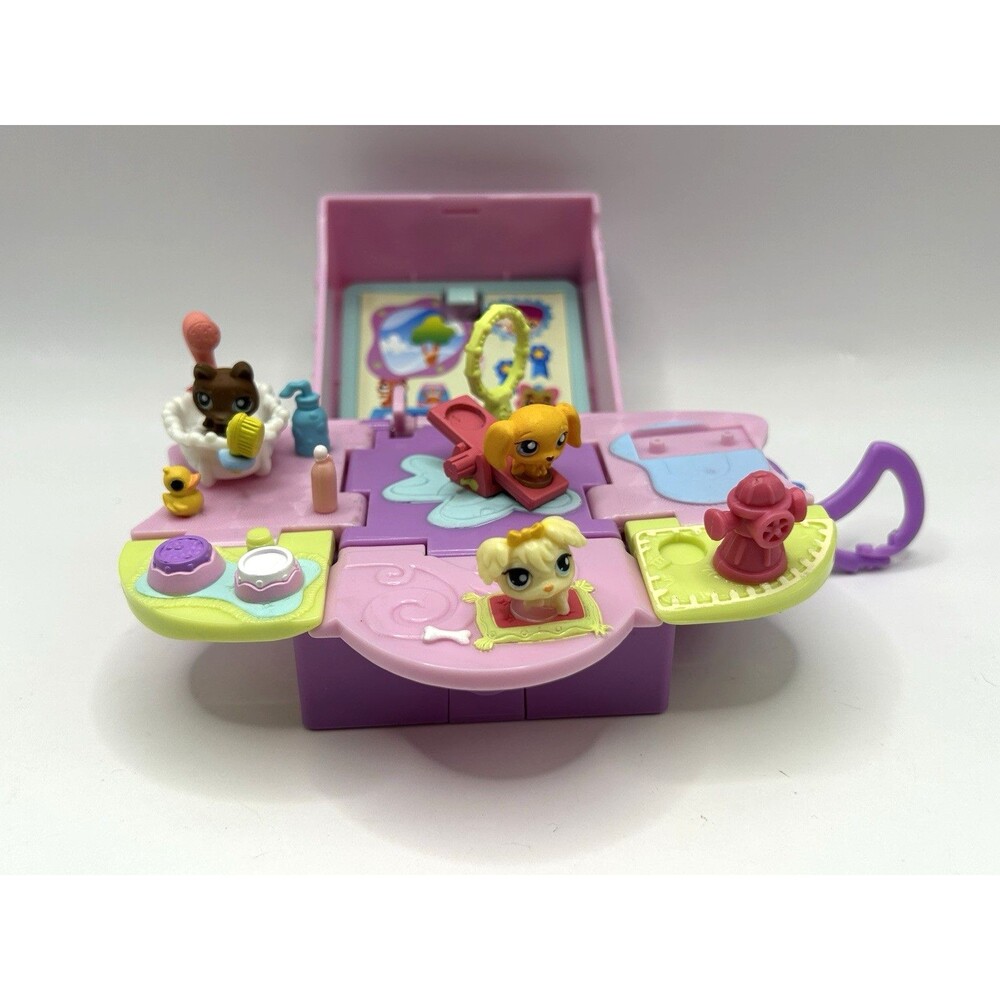 Littlest Pet Shop LPS Teeniest Tiniest Pop-Up Play Set Puppy Dogs Pups Authentic - Picture 13 of 16